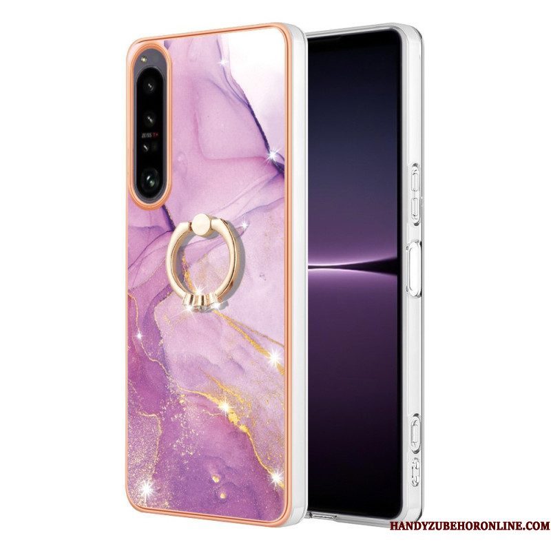 Hoesje voor Sony Xperia 1 IV Marmer Met Ringsteun