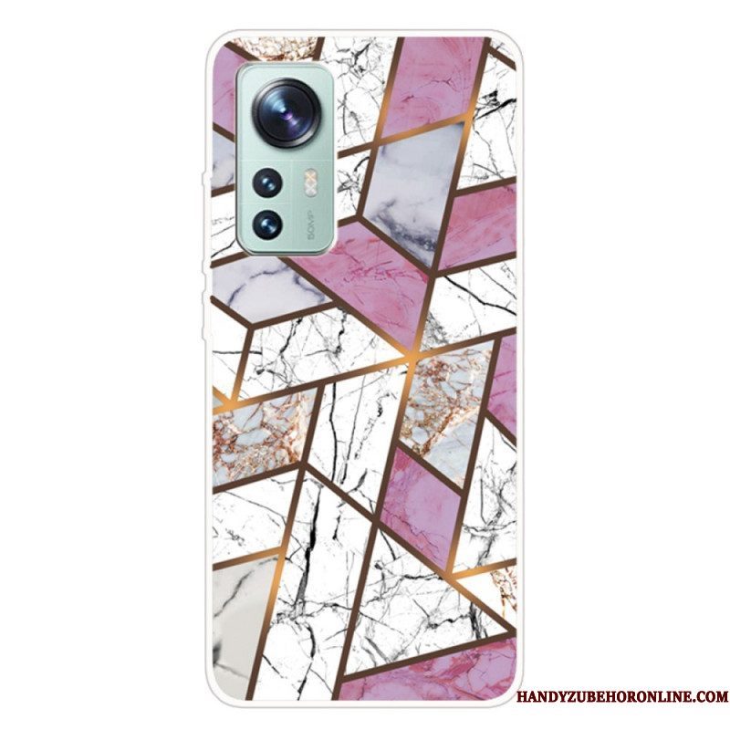 Hoesje voor Xiaomi 12 / 12X Siliconen Marmeren Geometrie