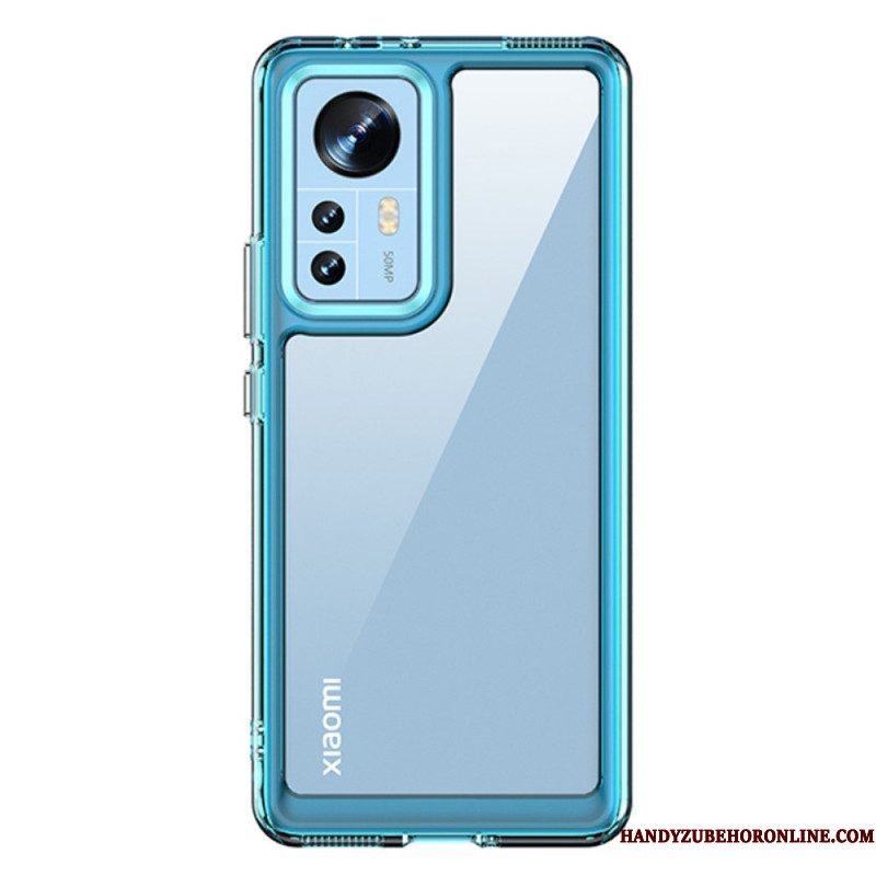 Hoesje voor Xiaomi 12 / 12X Transparant Met Gekleurde Contouren