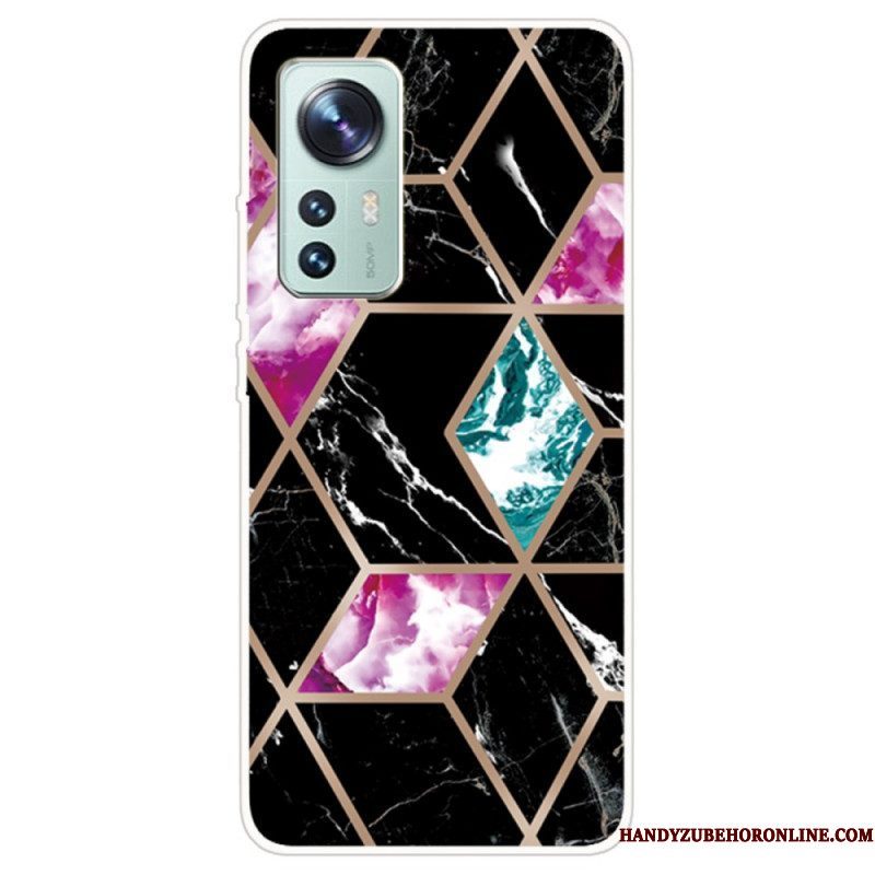 Hoesje voor Xiaomi 12 / 12X Variabel Geometrisch Marmer