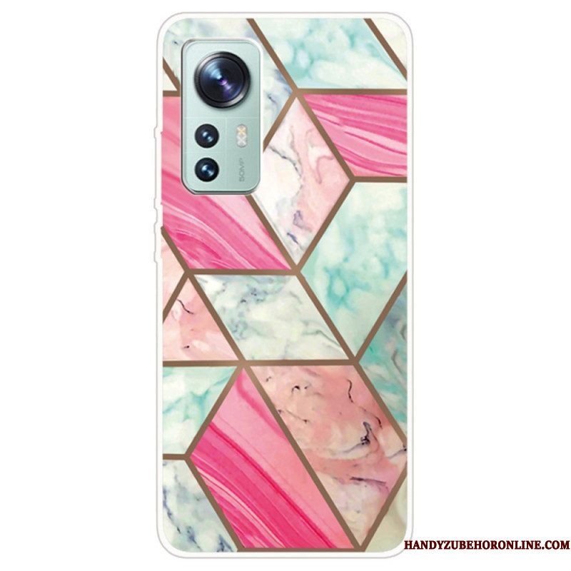 Hoesje voor Xiaomi 12 / 12X Variabel Geometrisch Marmer