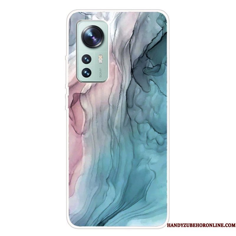 Hoesje voor Xiaomi 12 Pro Siliconen Marmer Aquarel