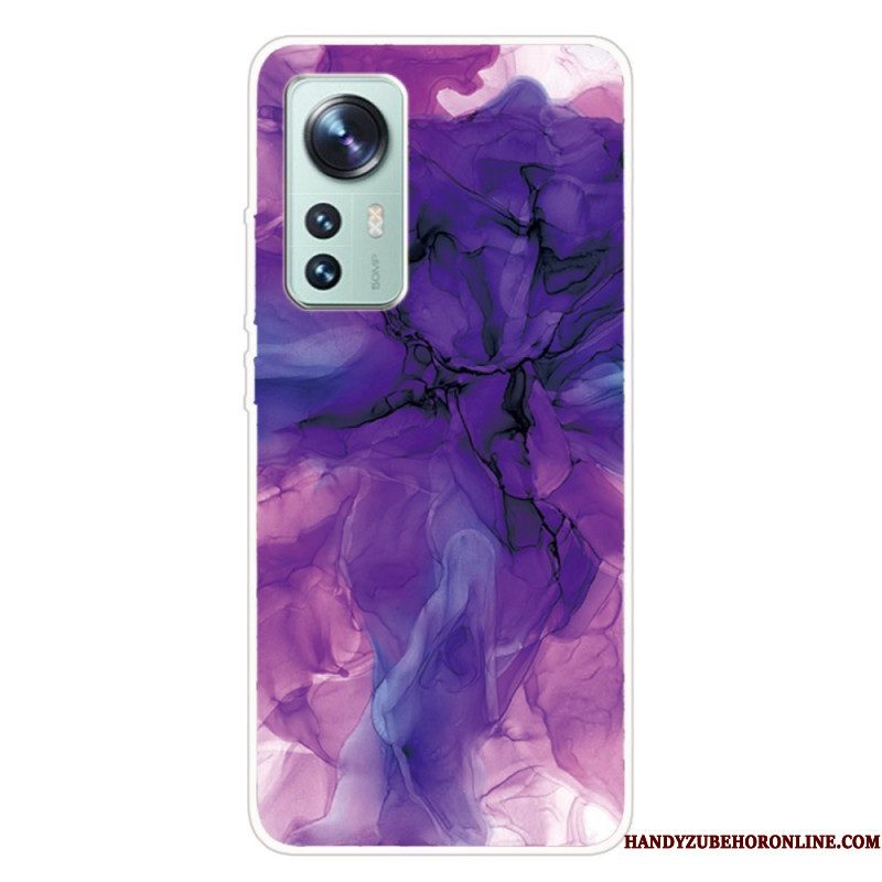 Hoesje voor Xiaomi 12 Pro Siliconen Marmer Aquarel