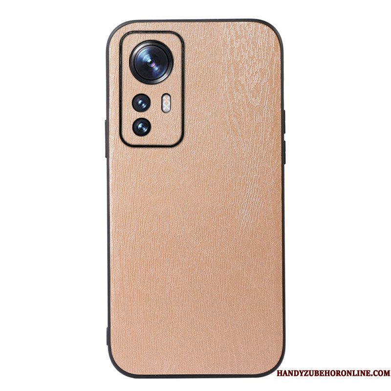 Hoesje voor Xiaomi 12 Pro Stijl Leer Houteffect