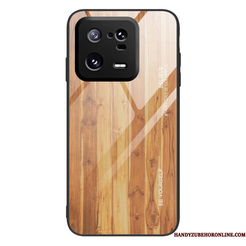 Hoesje voor Xiaomi 13 Pro Houtdesign Gehard Glas