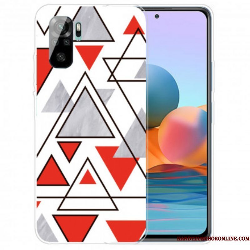 Hoesje voor Xiaomi Redmi Note 10 / 10S Marmeren Driehoeken