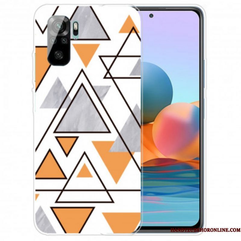 Hoesje voor Xiaomi Redmi Note 10 / 10S Marmeren Driehoeken