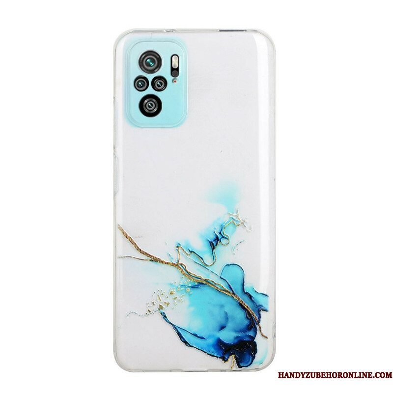 Hoesje voor Xiaomi Redmi Note 10 / 10S Siliconen Marmereffect