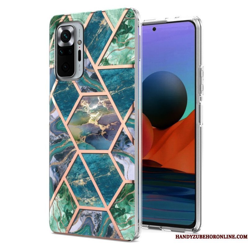 Hoesje voor Xiaomi Redmi Note 10 Pro Marmer Met Intense Geometrie