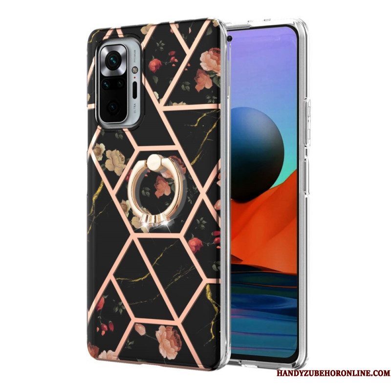 Hoesje voor Xiaomi Redmi Note 10 Pro Ringbeugel Bloemen