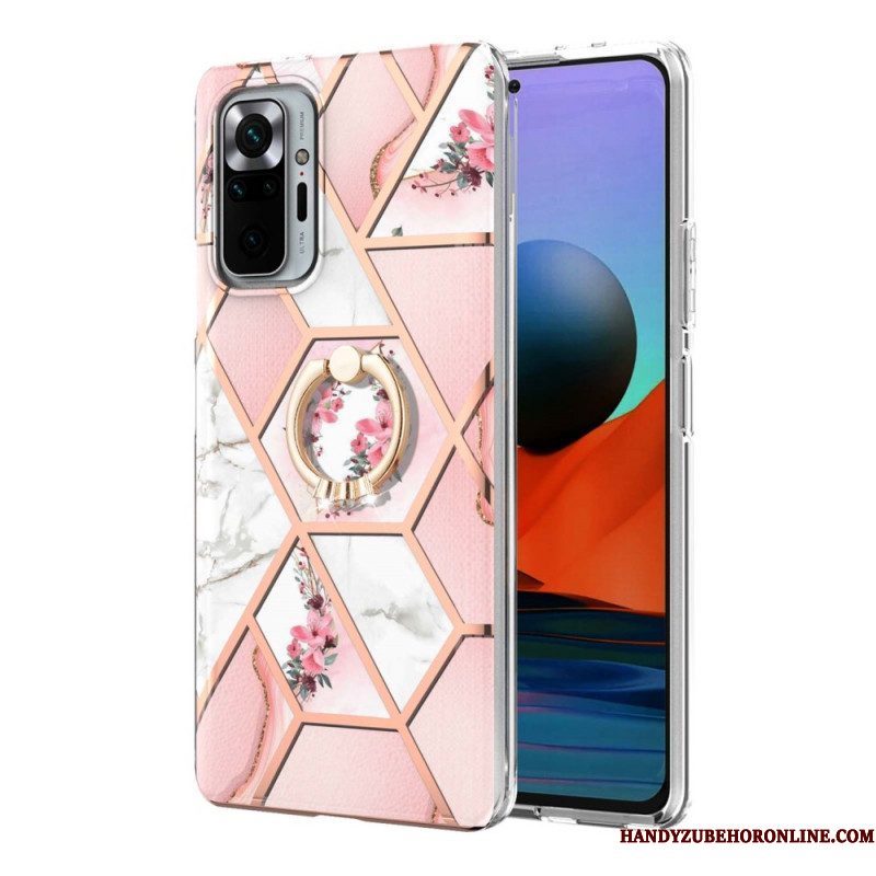 Hoesje voor Xiaomi Redmi Note 10 Pro Ringbeugel Bloemen