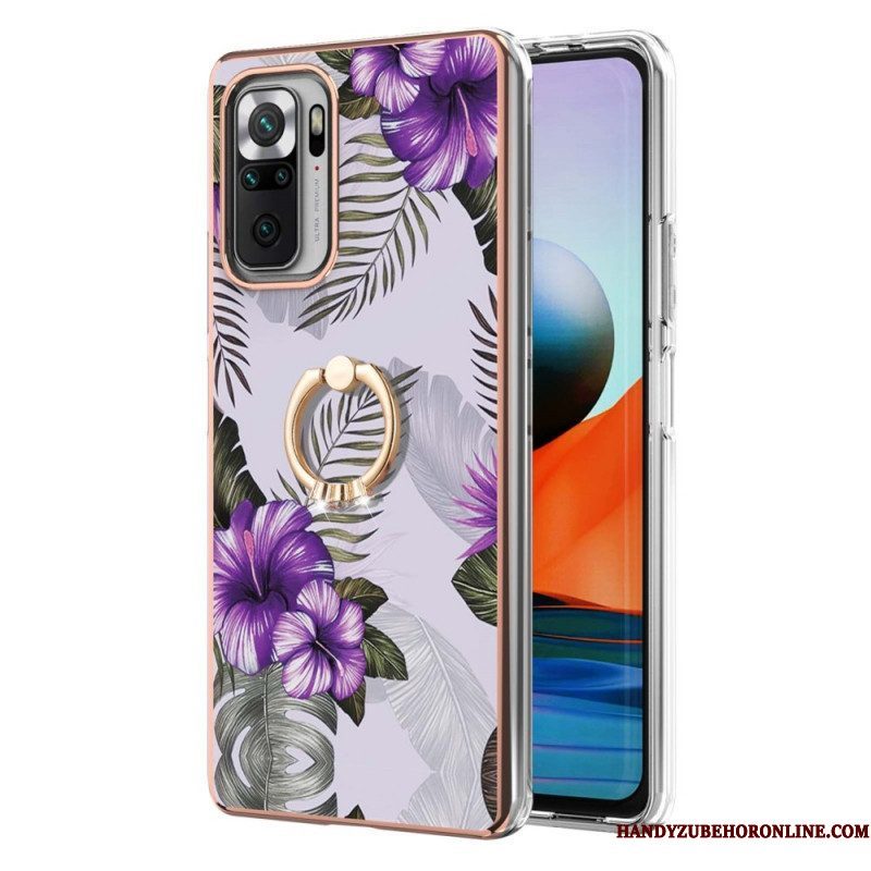 Hoesje voor Xiaomi Redmi Note 10 Pro Ringbeugel Bloemen