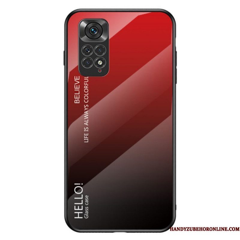 Hoesje voor Xiaomi Redmi Note 11 / 11S Gehard Glas Hallo