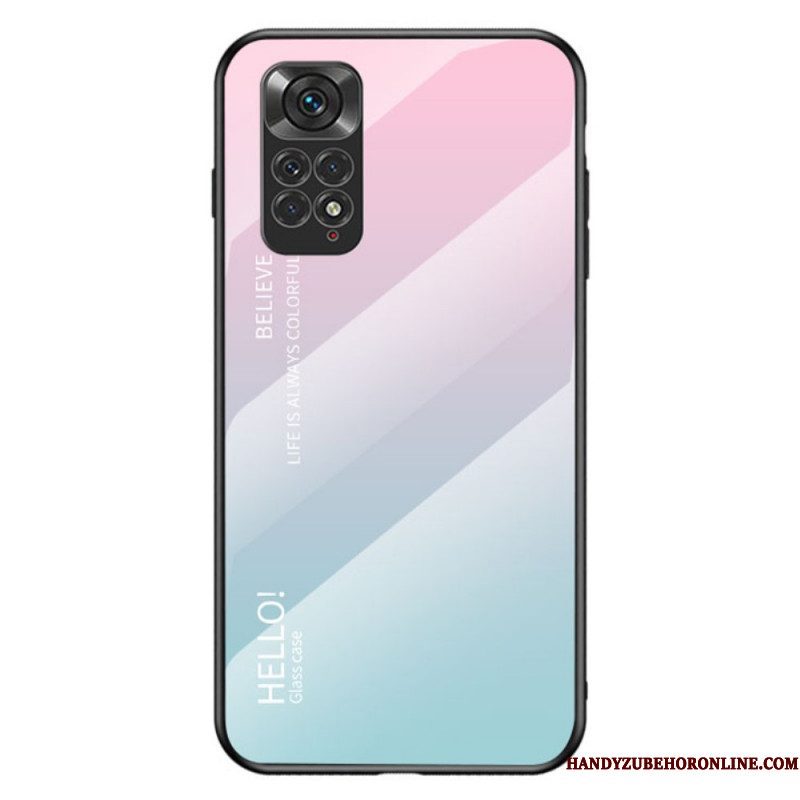 Hoesje voor Xiaomi Redmi Note 11 / 11S Gehard Glas Hallo