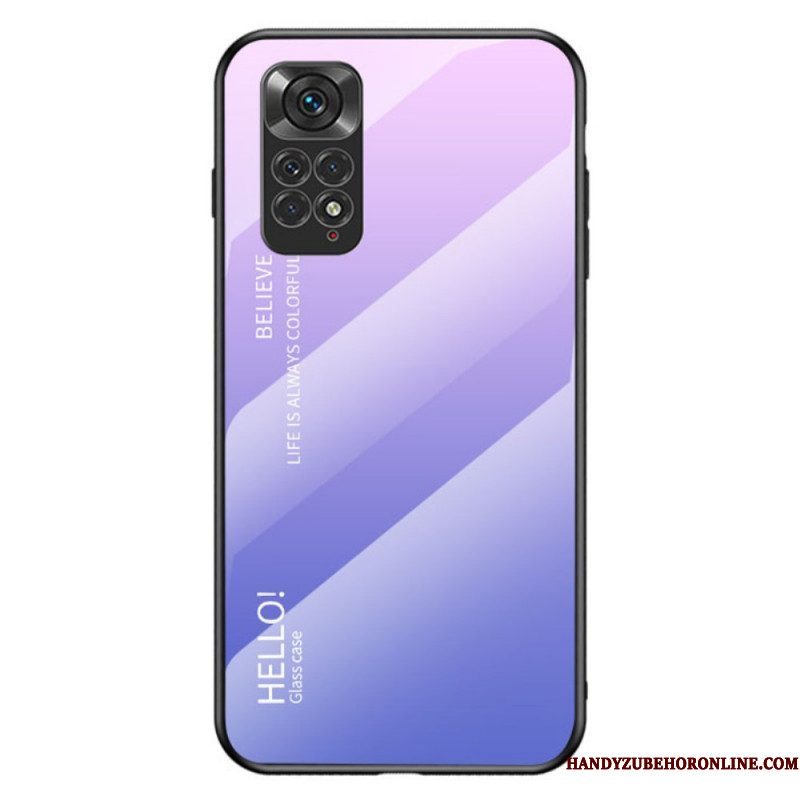 Hoesje voor Xiaomi Redmi Note 11 / 11S Gehard Glas Hallo