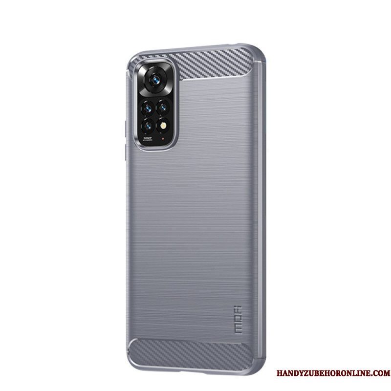 Hoesje voor Xiaomi Redmi Note 11 / 11S Mofi Geborsteld Koolstofvezel