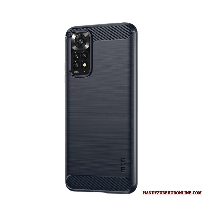 Hoesje voor Xiaomi Redmi Note 11 / 11S Mofi Geborsteld Koolstofvezel