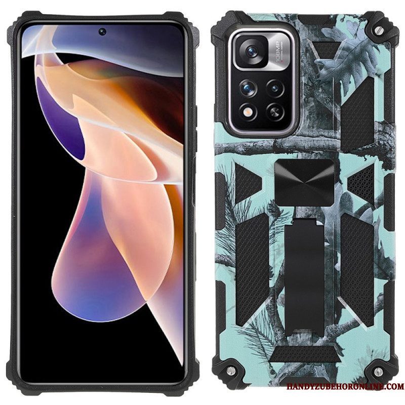 Hoesje voor Xiaomi Redmi Note 11 Pro Plus 5G Camouflage Verwijderbare Ondersteuning