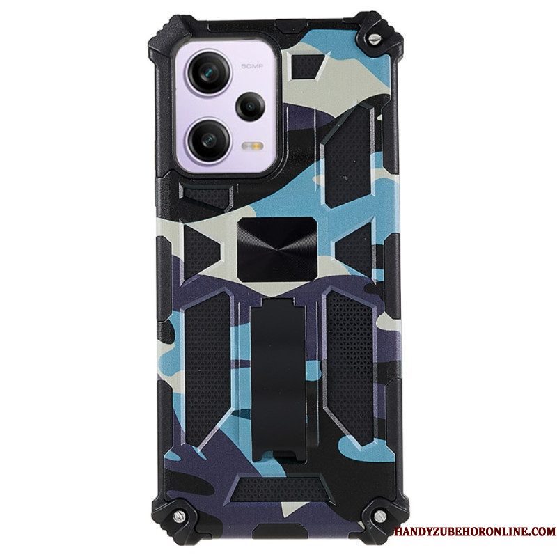 Hoesje voor Xiaomi Redmi Note 12 5G Camouflage Verwijderbare Ondersteuning