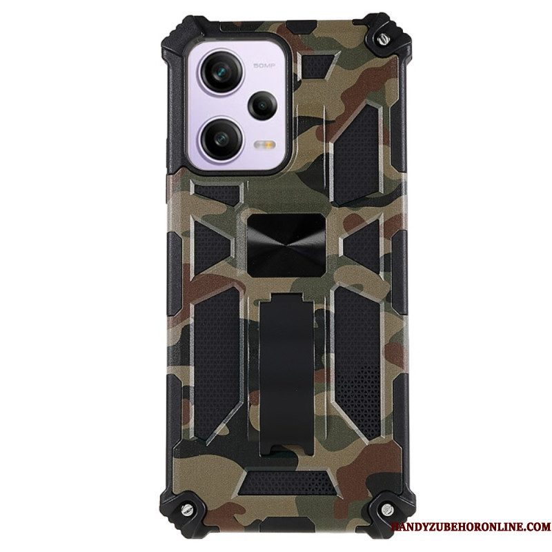 Hoesje voor Xiaomi Redmi Note 12 5G Camouflage Verwijderbare Ondersteuning