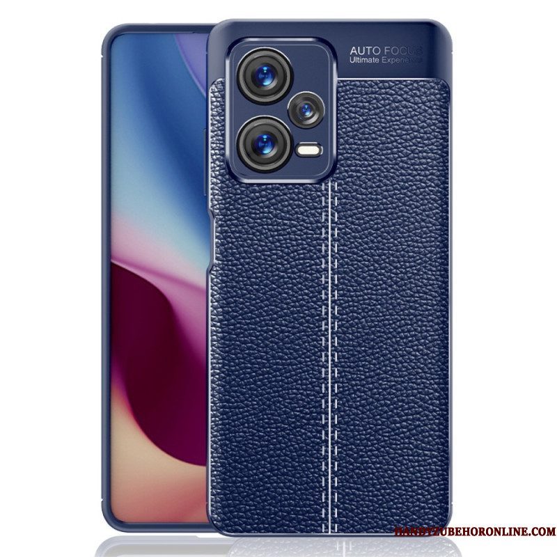 Hoesje voor Xiaomi Redmi Note 12 Pro Plus Dubbellijnig Litchi-leereffect