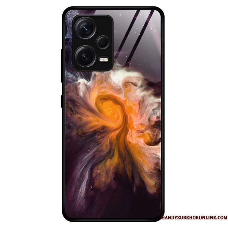 Hoesje voor Xiaomi Redmi Note 12 Pro Plus Marmeren Kleuren Gehard Glas