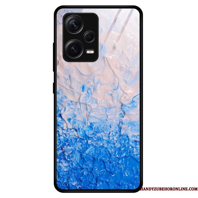 Hoesje voor Xiaomi Redmi Note 12 Pro Plus Marmeren Kleuren Gehard Glas