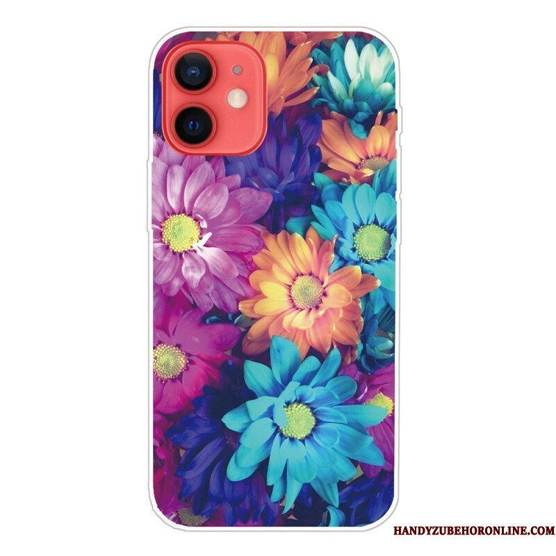 Hoesje voor iPhone 13 Mini Flexibele Bloemen