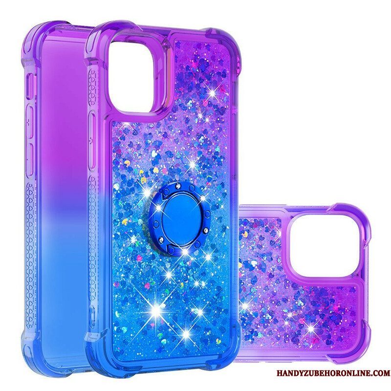 Hoesje voor iPhone 13 Mini Glitter Ringbeugel