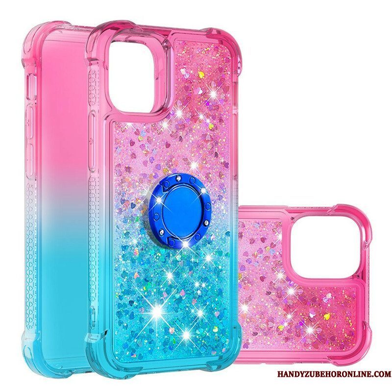 Hoesje voor iPhone 13 Mini Glitter Ringbeugel