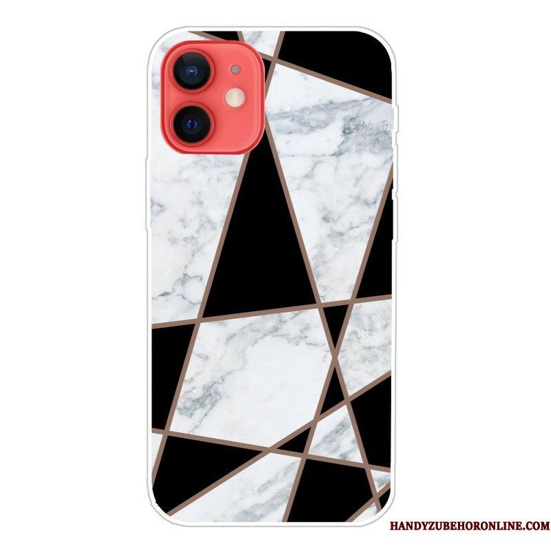 Hoesje voor iPhone 13 Mini Variabel Geometrisch Marmer