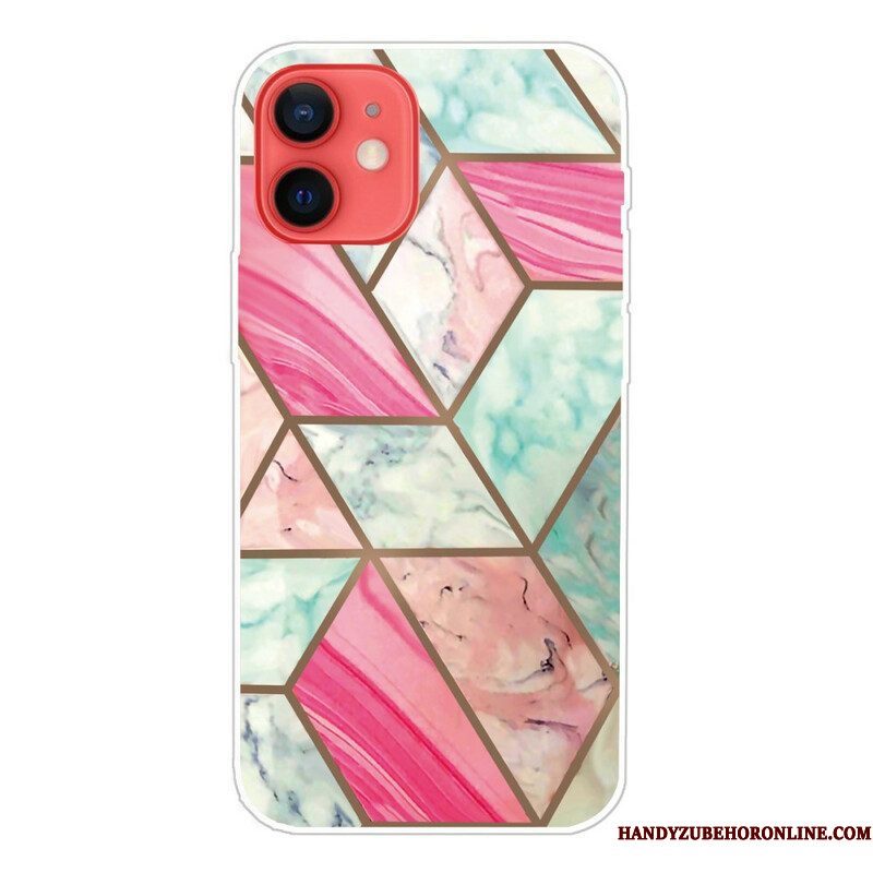 Hoesje voor iPhone 13 Mini Variabel Geometrisch Marmer