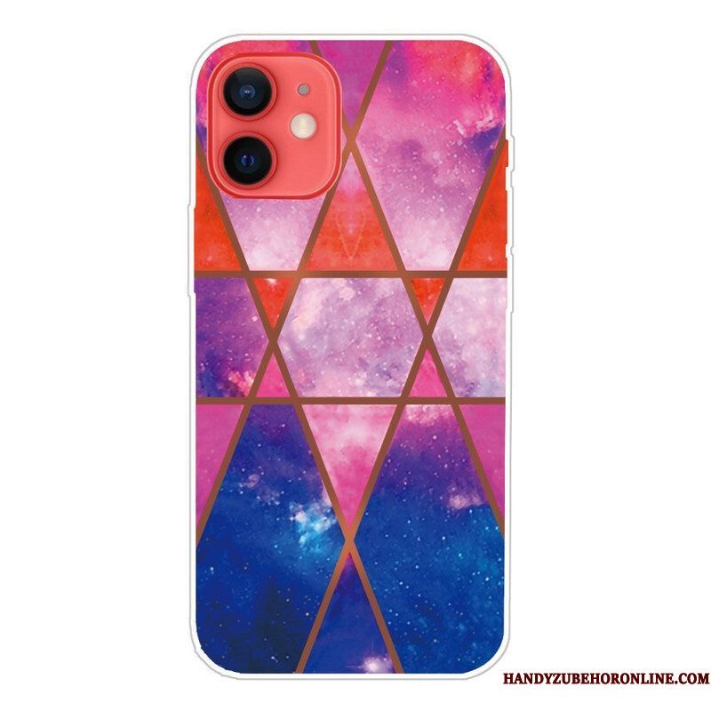 Hoesje voor iPhone 13 Mini Weiger Geometrisch Marmer