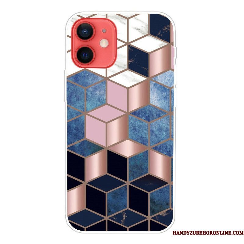 Hoesje voor iPhone 13 Mini Weiger Geometrisch Marmer