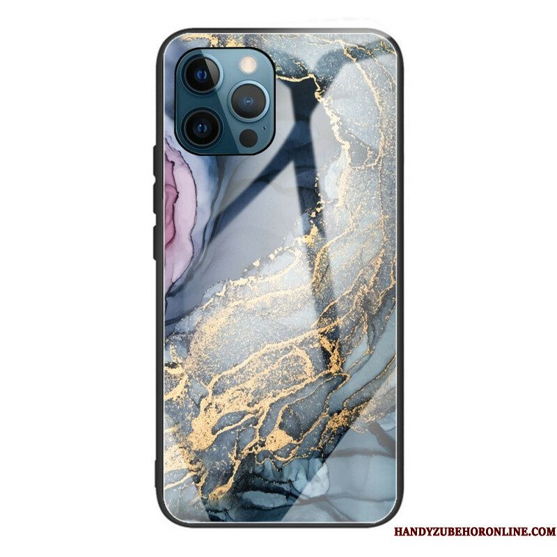 Hoesje voor iPhone 13 Pro Marmer Gehard Glas