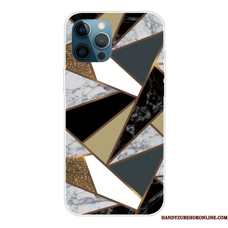 Hoesje voor iPhone 13 Pro Marmeren Geometrie