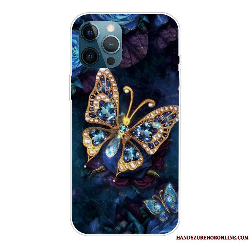 Hoesje voor iPhone 13 Pro Max Blauwe Vlinders