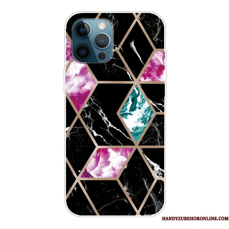 Hoesje voor iPhone 13 Pro Weiger Geometrisch Marmer