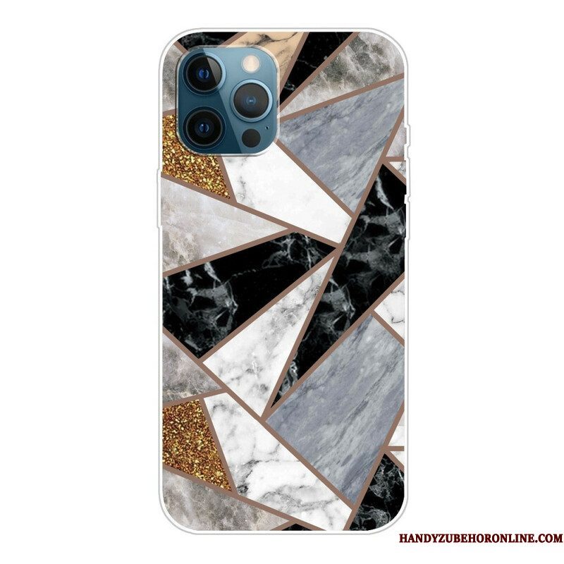 Hoesje voor iPhone 13 Pro Weiger Geometrisch Marmer