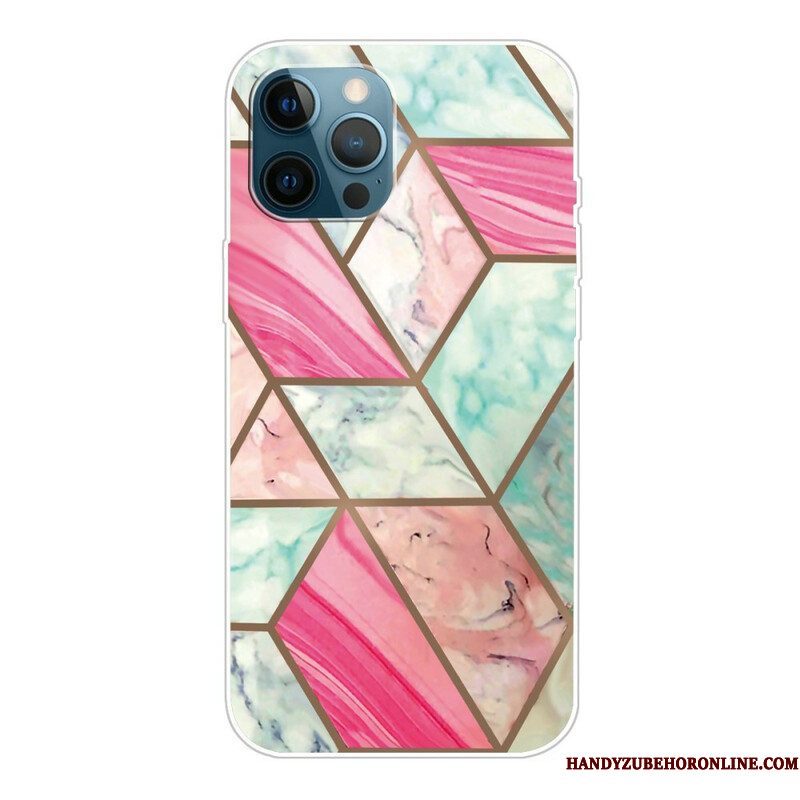 Hoesje voor iPhone 13 Pro Weiger Geometrisch Marmer