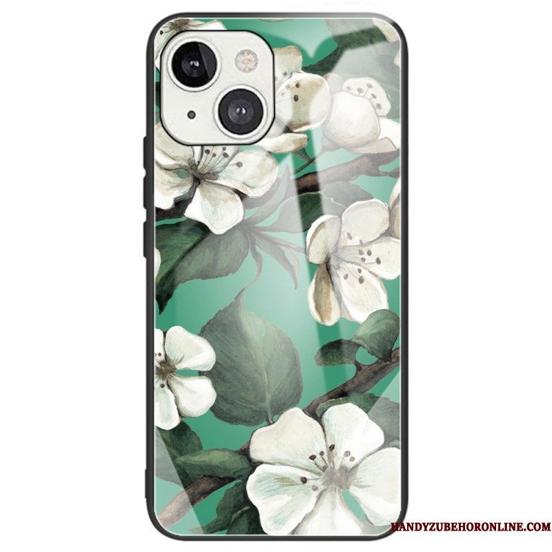 Hoesje voor iPhone 14 Bloemen Van Gehard Glas