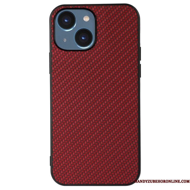 Hoesje voor iPhone 14 Plus Koolstofvezel Textuur