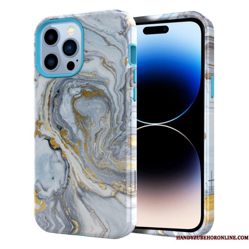 Hoesje voor iPhone 14 Pro Luxe Marmer