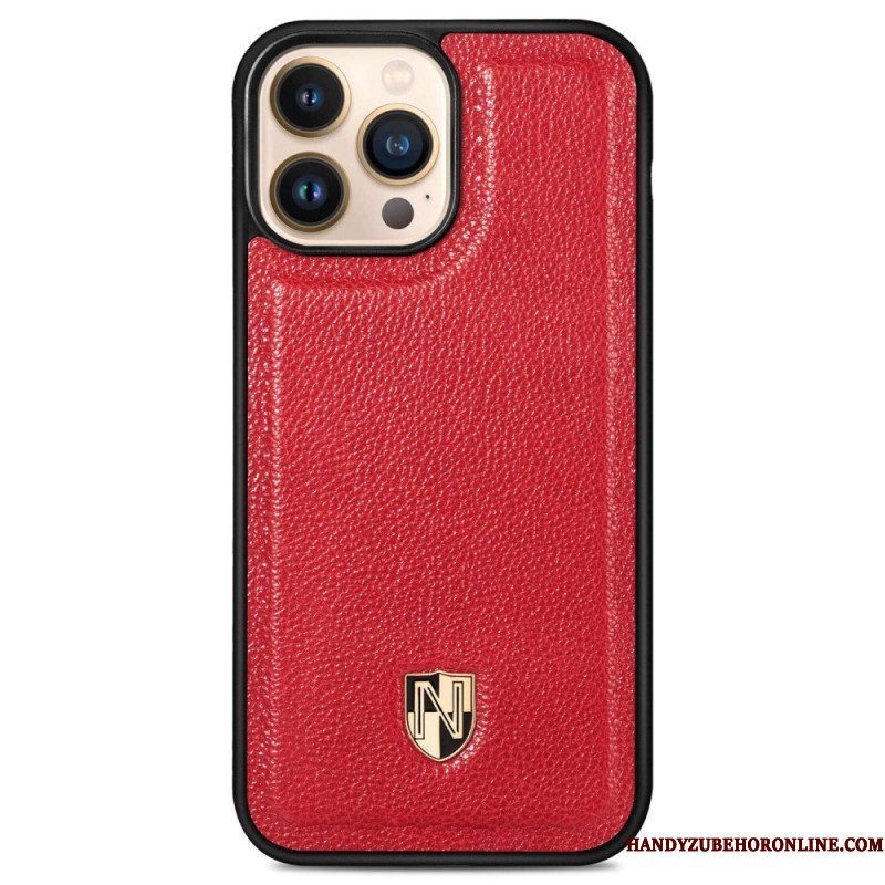 Hoesje voor iPhone 14 Pro Max Echt Caseneo Leer