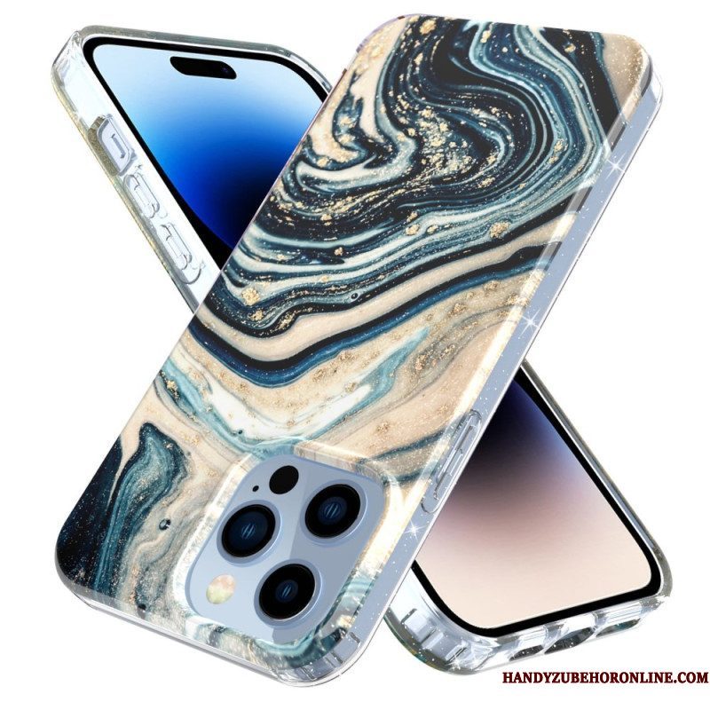 Hoesje voor iPhone 14 Pro Max Enkel Marmer