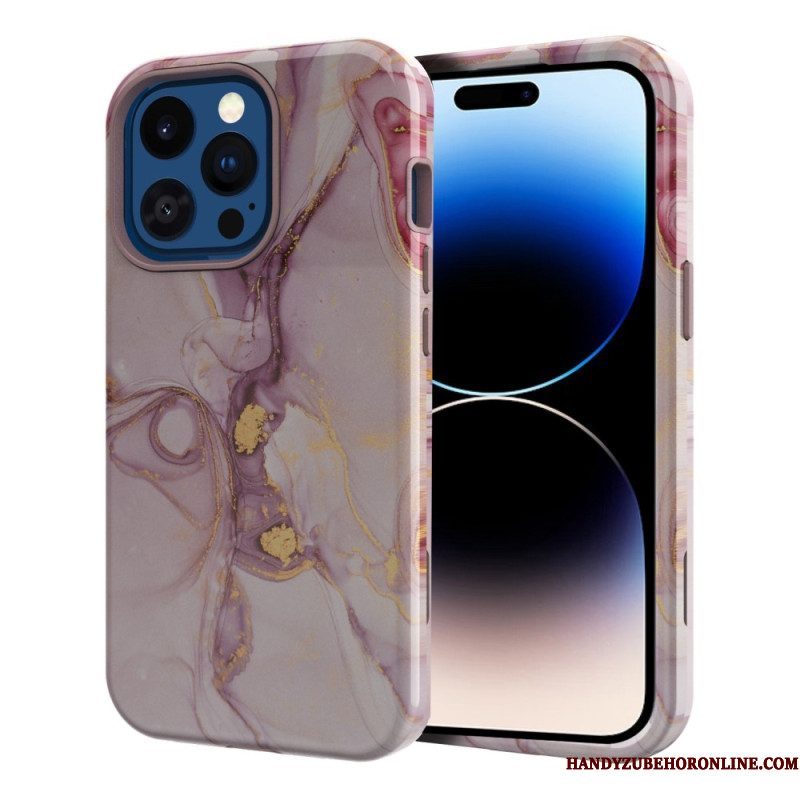 Hoesje voor iPhone 14 Pro Max Fantastisch Marmer