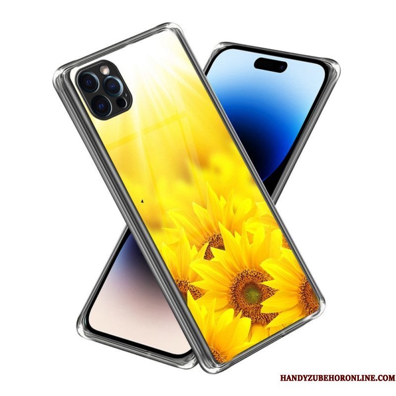 Hoesje voor iPhone 14 Pro Max Intense Zonnebloemen