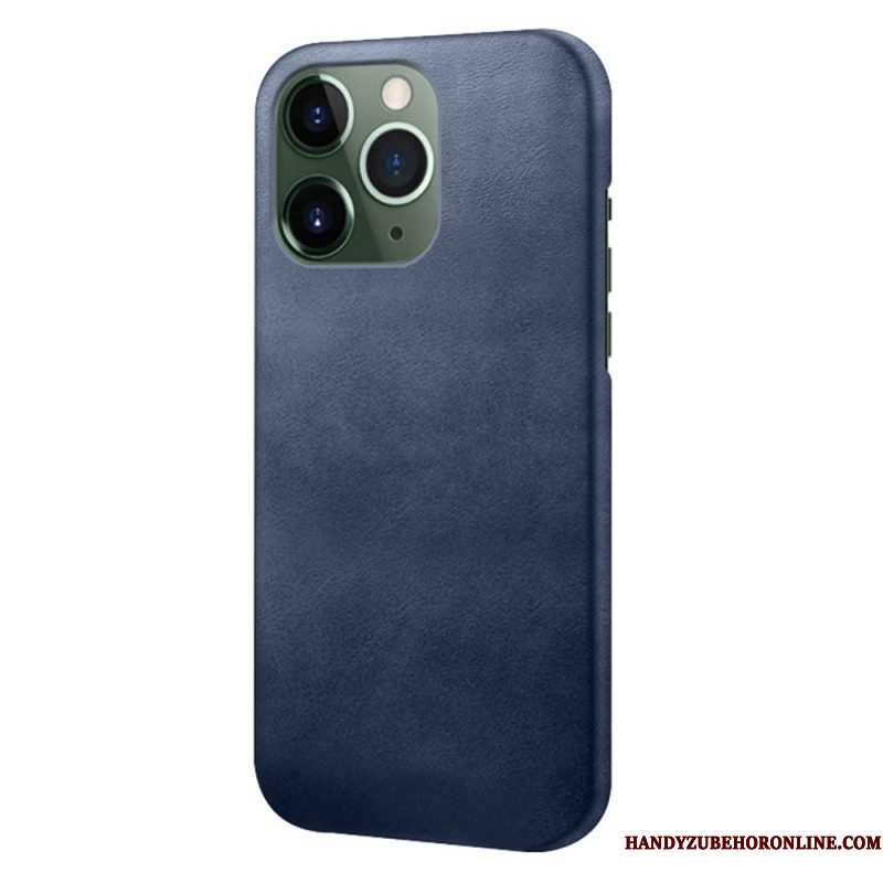 Hoesje voor iPhone 14 Pro Max Leer-effect