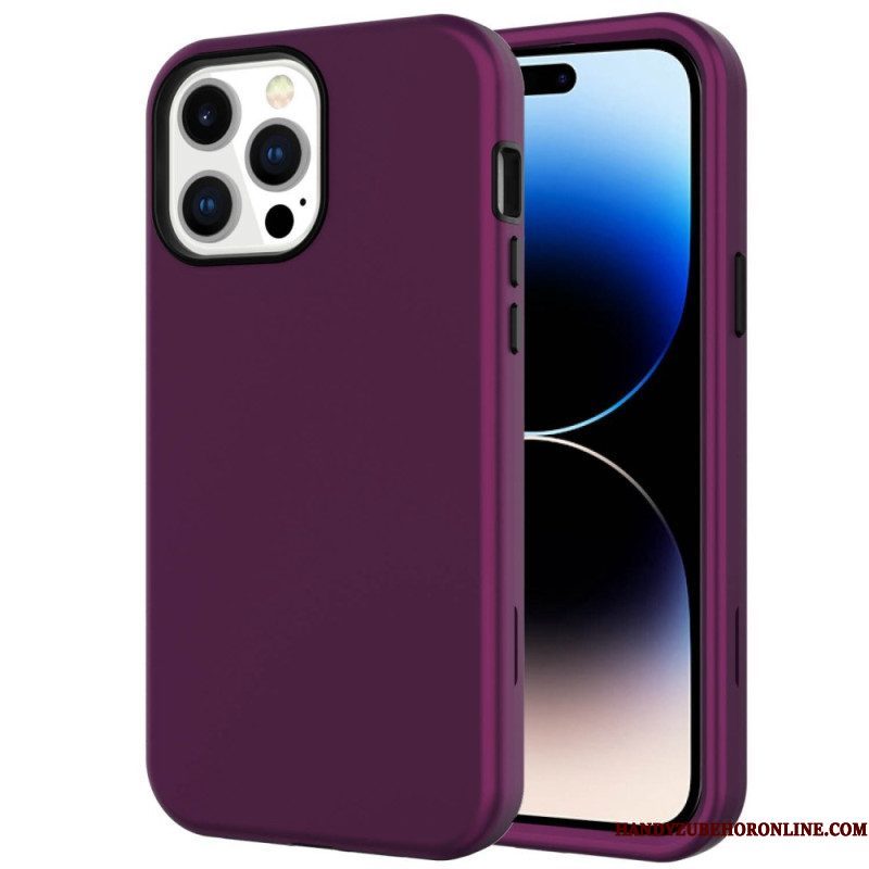 Hoesje voor iPhone 14 Pro Max Matte Afwerking Hybride