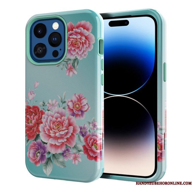 Hoesje voor iPhone 14 Pro Max Vintage Bloemen